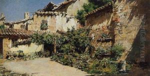 Der Innenhof Eines Bauernhofs In Toledo