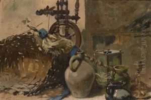 Bodegon Con Cesto Y Botijo by Ricardo Arredondo Calmache