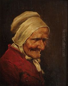 Portrait D'homme A La Pipe (+ Portrait De Femme Au Bonnet; Pair) by Roman Arregui
