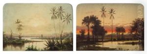 South American Landscapes (pair) by Fortunato Arriola