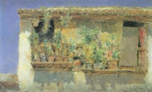 Balcon En Granada by Manuel Arroyo Y Lorenzo