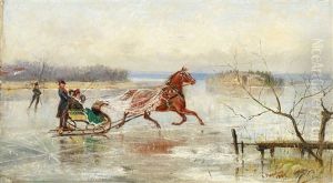 Sladfard Pa Brunnsviken by Johan Georg Arsenius