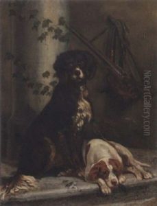 Tva Jakthundar by Johan Georg Arsenius
