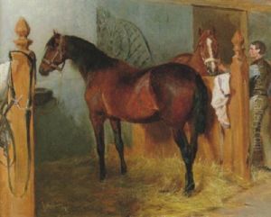 Stallinterior by Johan Georg Arsenius