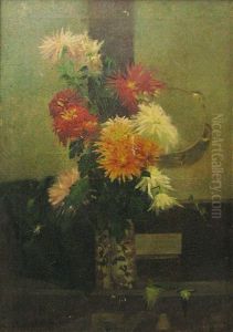 Vase With Flowers On Easle