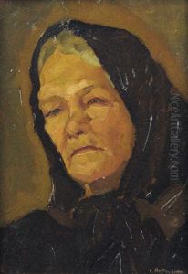 Old Woman Portrait by Constantin Artachino