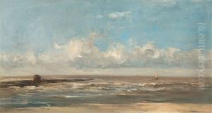 Marine Scene With Breakwater
