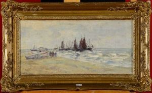 Le Depart Pour La Peche by Louis Artan De Saint-Martin