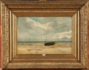 Barque Echouee En Bord De Mer