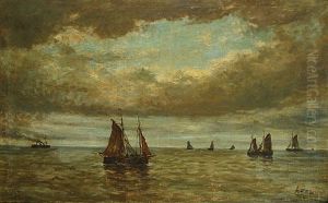Zeilboten Op Volle Zee