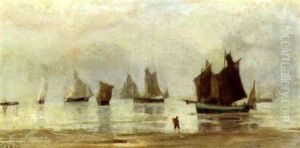 Bateux De Peche En Mer