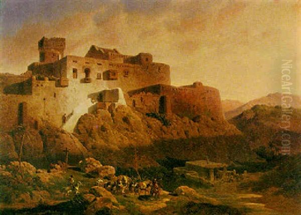 Spanische Festungsanlage Im Abendlicht - view 1