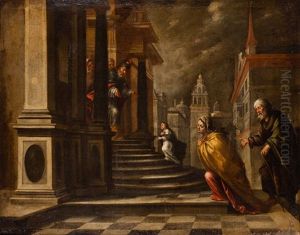 Presentacion De La Virgen En El Templo by Matias Arteaga y Alfaro