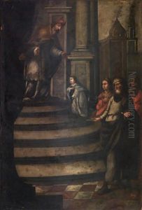 Presentacion De La Virgen En El Templo by Matias Arteaga y Alfaro