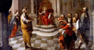 La Disputa De Jesus Con Los Doctores En El Templo by Matias Arteaga y Alfaro