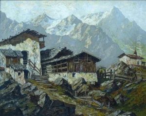 Alte Muhle Im Obersten Inntal by Otto Ackermann-Pasegg
