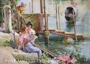 Reading The Letter, Venice by Charles John Arter