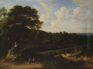 L'oree De La Foret Avec Des Voyageurs Et La Diseuse De Bonnes Aventures