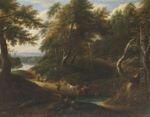 Landschaft Mit Hirte Und Kuhherde by Jacques d' Arthois