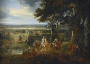 Rudolf Hapsburg (1218- 1291) Handing Over His Horse To A Priest Delivering The Viaticum by Jacques d' Arthois