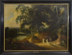 Paysage Avec Moines