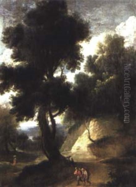 Promeneurs Dans Un Paysage Boise - view 1