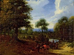 Bewaldete Landschaft Mit Figuren thumbnail
