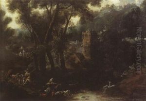 La Chasse Au Heron by Jacques d' Arthois