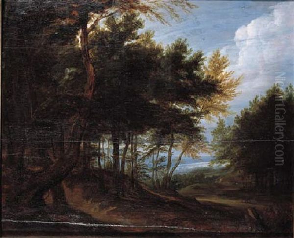 A Wooded Landscape, Late Afternoon - view 1