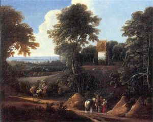 Cavaliers Et Villageois Dans La Foret De Soignes, A Proximite De La Porte D'uccles