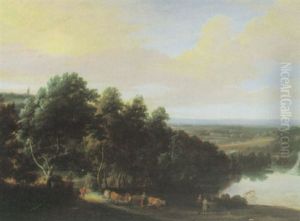 Sommerliche Fluslandschaft Von Der Hohe Ausgesehen by Jacques d' Arthois