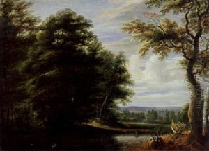 Weite Bewaldete Fluslandschaft