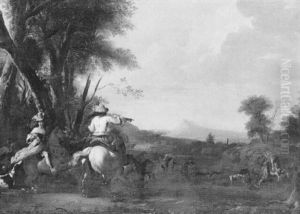 Scene De Chasse A Courre by Jacques d' Arthois