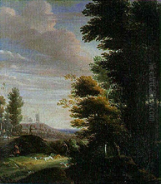Chasseurs Dans Un Paysage - view 1