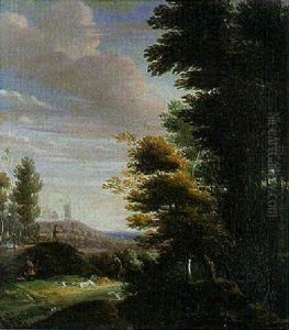 Chasseurs Dans Un Paysage by Jacques d' Arthois