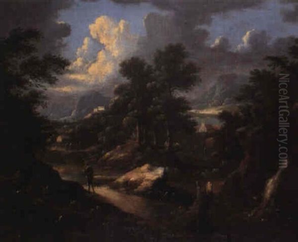 Landskap Med Byggnader Och Figurer - view 1
