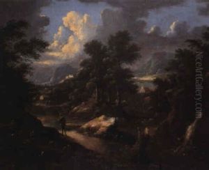 Landskap Med Byggnader Och Figurer by Jacques d' Arthois
