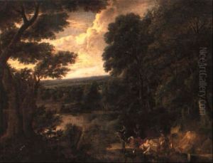 Landskap Med Jaktsallskap by Jacques d' Arthois