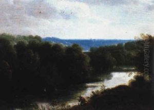 Chasseurs Au Bord D'une Riviere