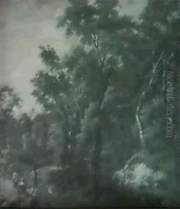 Paysage Boise Avec Des Figures Au Premier Plan