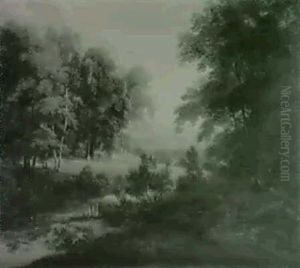Paysage De Riviere Dans La Campagne Flamande