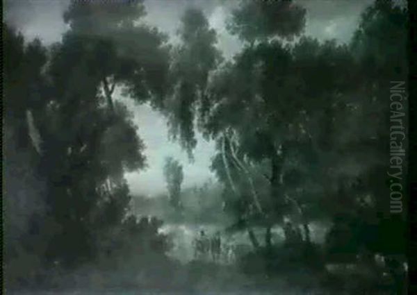 Promeneurs Dans Un Paysage De Foret - view 1