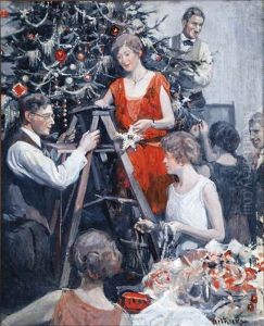 Trimming The Tree by Stanley Massey Arthurs