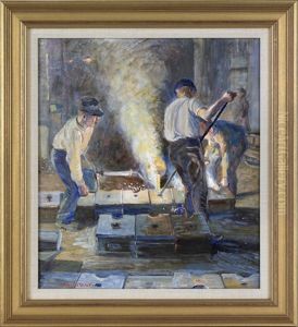 Untitled (industrial Illustration) by Stanley Massey Arthurs