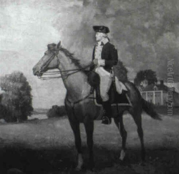 General George Washington On Horseback At Mount Vernon - view 1