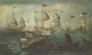 La Bataille De Lepante by Andries van Artvelt (Ertvelt)