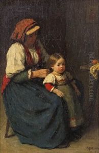 Preparing For School by David Adolf Constant Artz