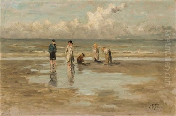 Children At The Beach - view 1