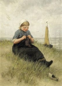 On The Dunes by David Adolf Constant Artz