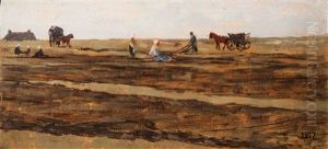 Working The Land by David Adolf Constant Artz